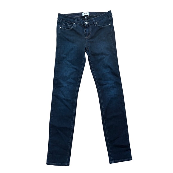 PAIGE Denim - Paige Skyline Skinny Jeans Womens 28 Dark Indigo Blue Mid Rise Made in USA